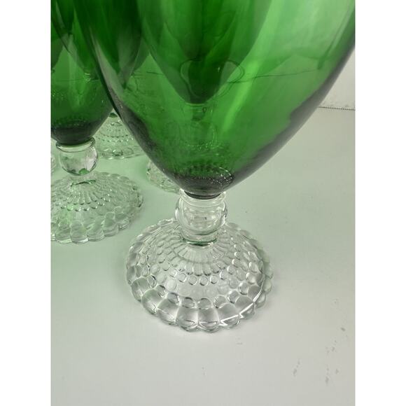 9 Vintage 1950's Anchor Hocking Bubble Foot BOOPIE Water Goblets MCM Bar - Picture 3 of 6